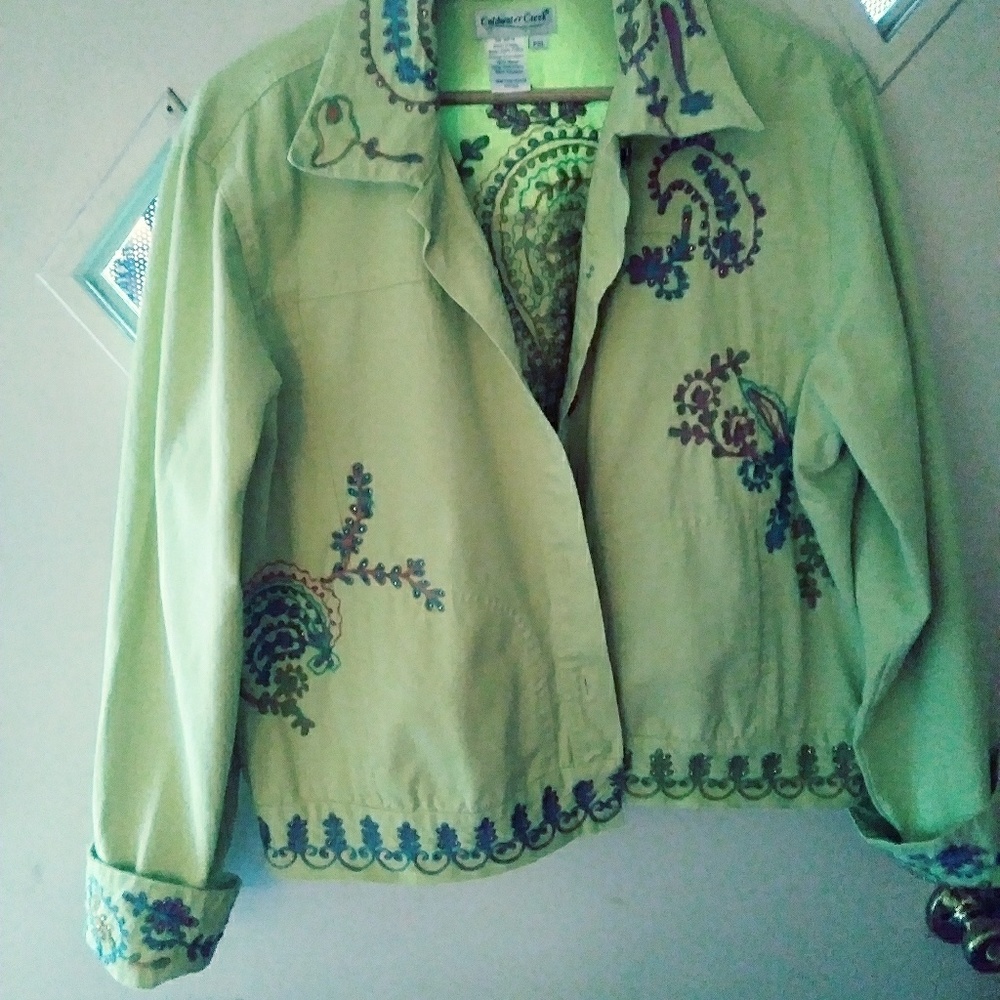 Womens lime gree Denim Jacket
